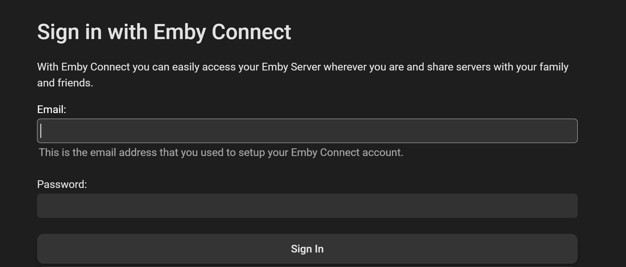 Emby Login