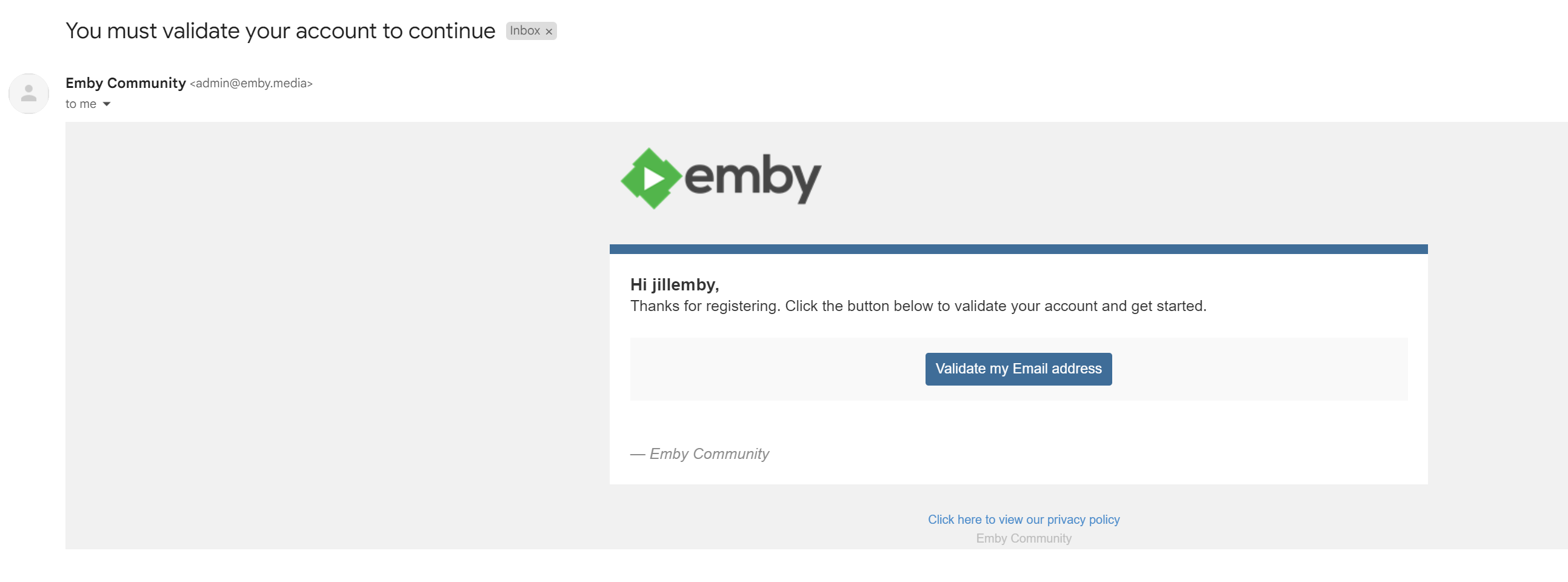 Emby Verify
